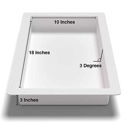 Epoxy Mold – 10 x 18 in≈ -River Table Reusable Molds - 3" Tall Solid HDPE 3/8" Thick Casting Reusable Mold for River Table, Charcuterie Board, Prestige Resins