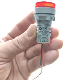 Szliyands 3pcs Digital Display AC Current Indicator, 22mm Round Head LED Current Tester 0~100A Ammeter Monitor (Red) Szliyands