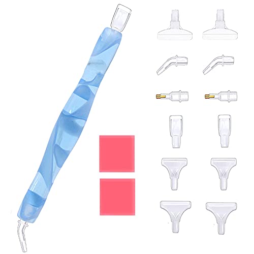 Diamond Painting Pen,Diamond Art Pen,Resin 5D Diamond Painting Pen Kit Tool Accessories Stylus Drill Pen for Diamond Painting Nail Art Cross Stitch Praise V Do