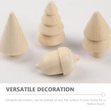 VILLCASE Unfinished Wood Christmas Tree Unfinished Wood Acorn Wood Doll Peg Tree Blank Wood Xmas Tree Crafts for DIY Arts Drawing Painting Craft VILLCASE