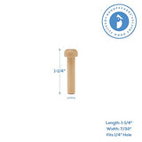 Wood Axle Pegs 1-1/4-inch, Pack of 25 Mini Wooden Peg for Wood Train Craft, Fits 1/4-inch Hole Wooden Wheels for Crafts, by Woodpeckers Woodpeckers