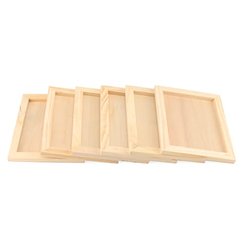 LEXININ 12 PCS 5.5 x 7 Inch Wooden Painting Panels, Unfinished Wood Canvas Boards, Wooden Cradled Painting Panel for Painting, Pouring Art, Crafts LEXININ