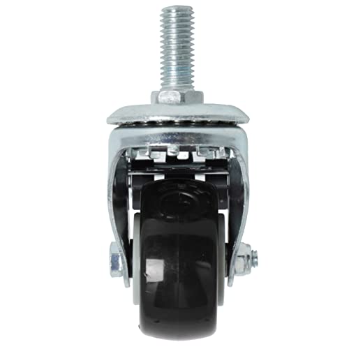 Finnhomy Stem Caster Wheels 2 Inch Heavy Duty Threaded Swivel Casters 1/2" -13 x 1" with Brake Set of 4 Premium Polyurethane Wheels PU Anti-wear Finnhomy