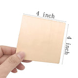 20 Pcs Unfinished Wood Pieces,4 x 4 Inch Blank Natural Slices Wood Square for DIY Crafts Painting, Scrabble Tiles, Coasters, Decoration MYYZMY