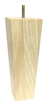 Elegent Upholstery 8" Unfinished Wood Furniture Tapered Pyramid Sofa Legs [5/16" Bolt] - Set of 4 Elegent Upholstery