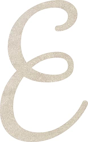 Wooden Letter 6 Inch Tall Alphabet E Craft, Unfinished Wood Cursive Monogram Letters Cutout, Love is in The Air Script Font NEXTCraft