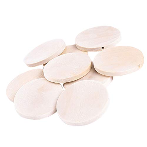 Holibanna 50pcs Wood Earring Ingredients Wood Earrings Round Wooden Discs DIY Earrings Wood Ear Drop Stud Wooden Earring Pendant Circle Earrings Holibanna