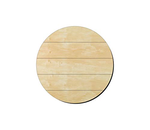 6 Pack of 3 inch Circle shiplap curout , Circle Wood cutouts, Unfinished Shiplap circle wood cutout, DIY Craft wooden cutout - WoodArtSupply