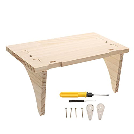 VOSAREA Home Decor House Box Shelf Wall Mount Floating Shelves DIY Unfinished Wooden Wall Shelf Wooden Book Shelves for Home Office Entryway Size S VOSAREA