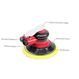 Professional Air Random Orbital Palm Sander, Heavy Duty Dual Action Pneumatic Sander with 1pc Backing Plate (6 inch) Asabocai
