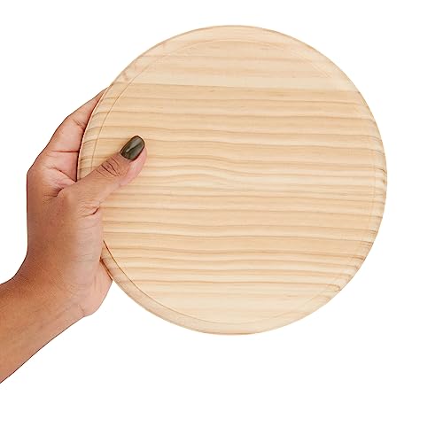 Bright Creations Unfinished Wood Round Plaques for DIY Crafts (2 Pack), 8 Inches