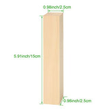 ACXFOND 40PCS Basswood Carving Blocks, 6x1x1 inch Unfinished Wood Blocks for Crafts, Unfinished Wood Squares Wooden Blocks for Arts and Crafts ACXFOND