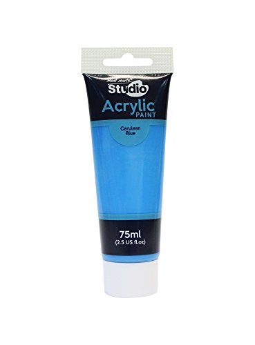 Mont Marte Acrylic Paint Studio 75ml - Cerulean Blue - WoodArtSupply