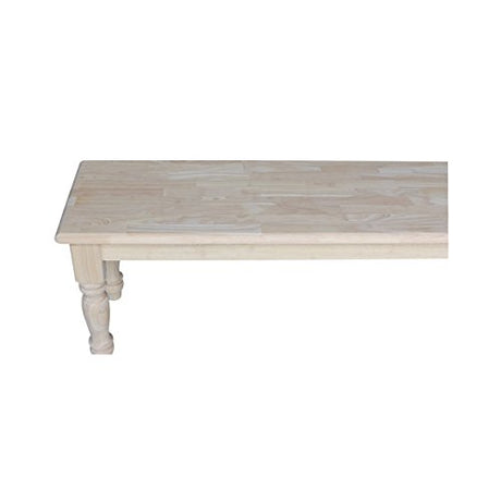 International Concepts Farmhouse Bench, Unfinished IC International Concepts