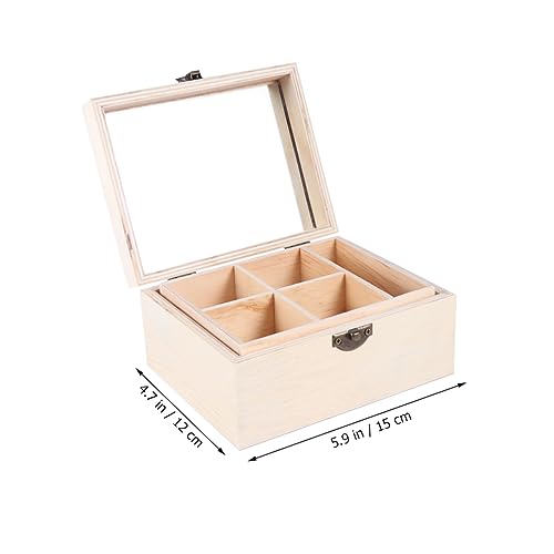 NOLITOY 1pc Box Storage Box manual earring box necklace box unfinished wood treasure chest makeup box wooden crafts jewelry box wooden treasure chest NOLITOY