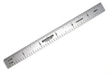 Benchmark Tools 106612 6” Flexible Woodworking Ruler Satin Chrome Finish 1/8th and 1/16th Grads Hardened Stainless Steel Benchmark Tools