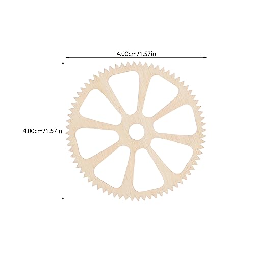 Amosfun 50pcs Mini Wooden Gear Puzzle Buttons Unfinished Wood Pieces Crafts DIY Painting Decorations - WoodArtSupply