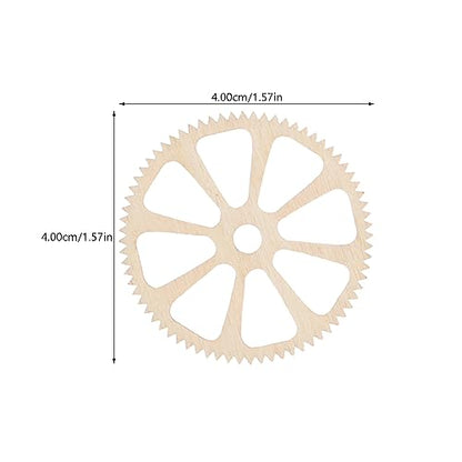 Amosfun 50pcs Mini Wooden Gear Puzzle Buttons Unfinished Wood Pieces Crafts DIY Painting Decorations - WoodArtSupply