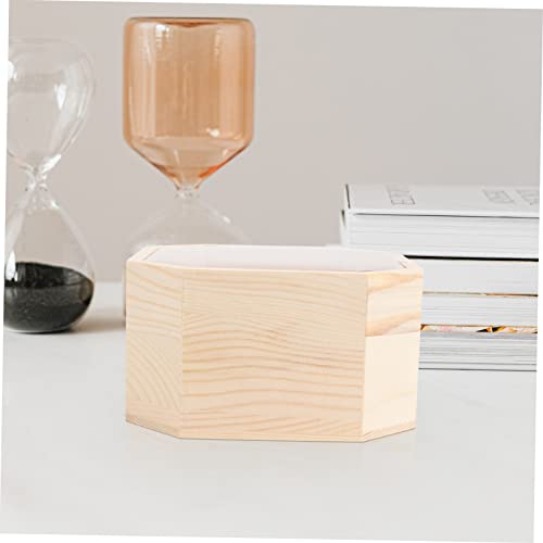 TEHAUX 1pc Box Wooden Box Jewelry Organizer Tray Jewelry Gift Boxes for Earrings Craft Wood Crates Jewelry Gift Chest Wood Treasure Chest Kids TEHAUX