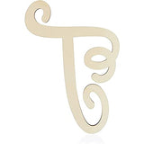 Wooden Monogram Alphabet Letters, Decorative Letter T (13 Inches) Bright Creations