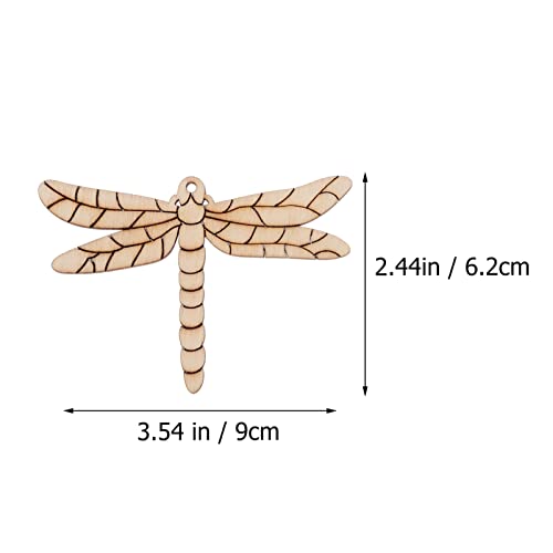 Sewroro Unfinished Wood Crafts 50pcs Unfinished Wooden Dragonfly Unfinished Wood Cutouts Blank Wooden Paint Crafts Home Decoration Craft Project Wood - WoodArtSupply