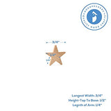 Wood Star Cutouts 3/4 inch by 3/16 inch, Pack of 100 Wooden Stars for Crafts, Christmas, and July 4th, by Woodpeckers Woodpeckers
