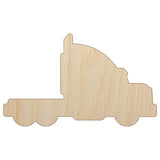 Big Rig Mac Semi Truck Unfinished Wood Shape Piece Cutout for DIY Craft Projects - 1/4 Inch Thick - 6.25 Inch Size Sniggle Sloth