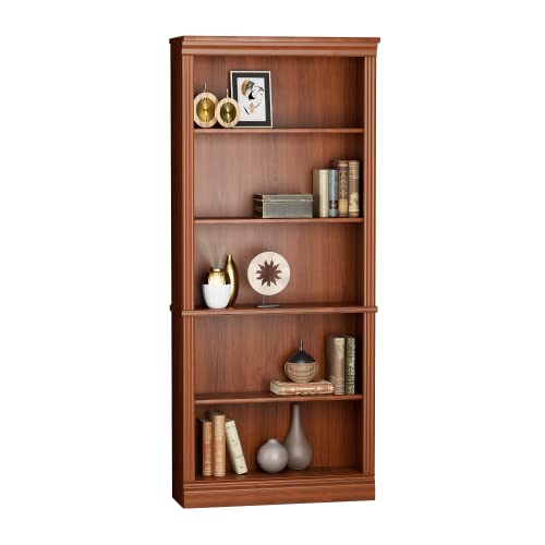 VICTONE Cherry 5-Shelf Wooden Bookcase for Stylish Home Storage - WoodArtSupply