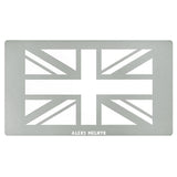Aleks Melnyk No.430 Metal Stencil, British Flag, Royal Union Flag, Union Jack, Small Stencil, 1 PC, Template for Wood Burning, Engraving, Crafting, Aleks Melnyk