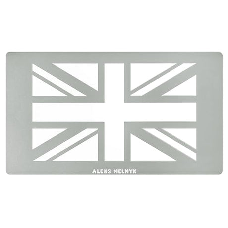 Aleks Melnyk No.430 Metal Stencil, British Flag, Royal Union Flag, Union Jack, Small Stencil, 1 PC, Template for Wood Burning, Engraving, Crafting, Aleks Melnyk