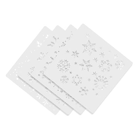 VILLCASE 4pcs Painting Template Wall Door Painting Stencil Wood Burning Stencils Cookie Stencils Christmas Stencils for Painting Kids Decor Stencils VILLCASE