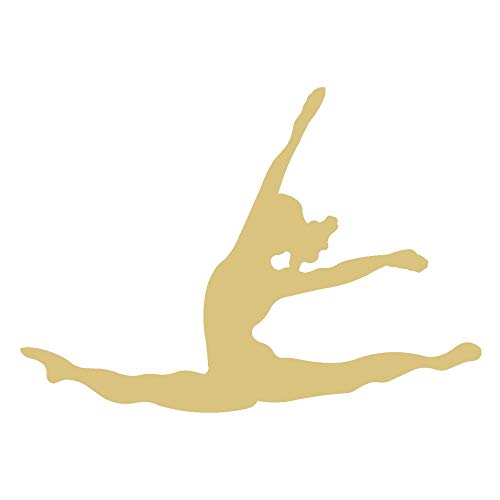 Gymnast Cutout Unfinished Wood Sports Decor Door Hanger Cheer School Decor MDF Shaped Canvas Style 1 (6")
