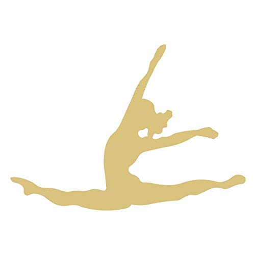 Gymnast Cutout Unfinished Wood Sports Decor Door Hanger Cheer School Decor MDF Shaped Canvas Style 1 (6") - WoodArtSupply