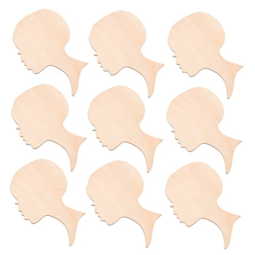 Anneome 40 Pcs Painting Wood Chips Unfinished Wood Cutout Wooden Cutout for Crafts Mother Day Door Sign Wood dye Decorations for Home Kids - WoodArtSupply