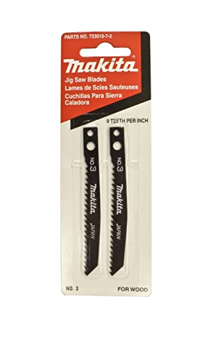 Makita 723010-7-2 No 3 Jig Saw Blade, 2-Pack , Black - WoodArtSupply