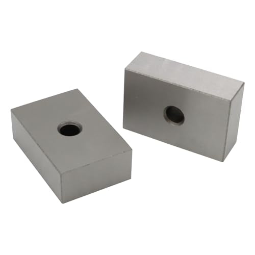 Nakkaa 1-2-3 Blocks Set Matched Pair 23 Holes .0002" Squareness Hardened Steel Setup Blocks Ultra Precision Machinist 1"x2"x3" Blocks for Machinist Nakkaa