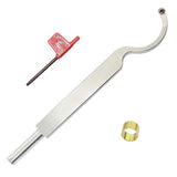 Swan Neck Hollower 10 Inches Wood Turning Tool Carbide Tipped Lathe Chisel Tool Bar with Ci5 8.9mm Round Carbide Insert Cutter for Wood Hobbyist or Asieg Tool