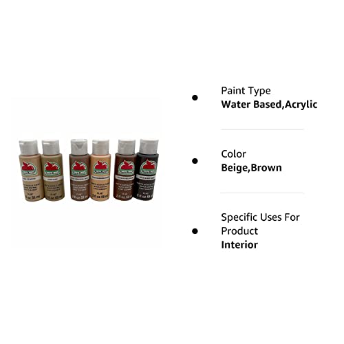 Dark Flesh Tone Acrylic Paint Set