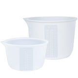 Silicone Measuring Bowl-Epoxy Resin, Fluid Art, Butter, Chocolate-Squeeze Pour Mixing-BPA Free-Large Set of 2 1000ml/36oz(4 Cups) 600ml/20oz(1 Pint) FUNSHOWCASE