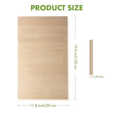 ROBOTIME 6 Pcs Basswood Sheets 1/8, 3mm Basswood for Laser Cutting, 1/8 Plywood Thin Wood Sheets for Craft Projects, 12"x20" ROBOTIME