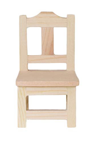 Multicraft Dining Chair Miniature Wood for Dollhouses, Displays, Crafting, DIY - 3.5 Inches Tall Multicraft