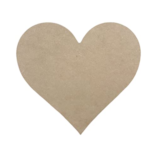 Heart Shape, Unfinished Blank Heart Cutout, Wooden Valentine Craft Shape, Paintable MDF - WoodArtSupply