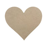 Heart Shape, Unfinished Blank Heart Cutout, Wooden Valentine Craft Shape, Paintable MDF Build-A-Cross