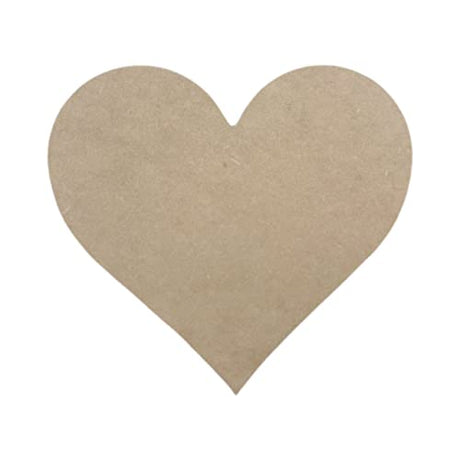 Heart Shape, Unfinished Blank Heart Cutout, Wooden Valentine Craft Shape, Paintable MDF Build-A-Cross