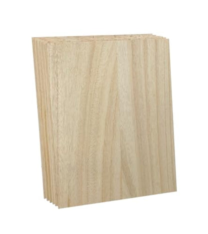 6 Pack MDF Wood Boards 11"x14"-1/4th inch Thick Wooden Planks, Double Sided Veneered MDF Sheet for Homemade DIY Crafts