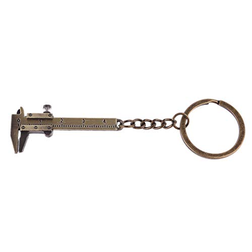 Portable Mini Vernier Caliper Measure Tools for Key Chain Zinc Alloy Calipers Gauge Slide Ruler for Key Woodworking Mini Vernier Caliper Yuly