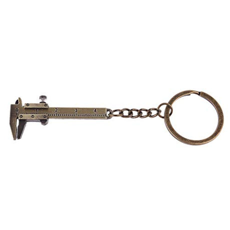 Portable Mini Vernier Caliper Measure Tools for Key Chain Zinc Alloy Calipers Gauge Slide Ruler for Key Woodworking Mini Vernier Caliper Yuly