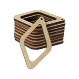 ALL SIZES BULK (12pc to 100pc) Unfinished Wood Wooden Hollow Diamond Frame Laser Cutout Dangle Earring Jewelry Blanks Charms Ornaments Shape Crafts Texan Wood Crafts