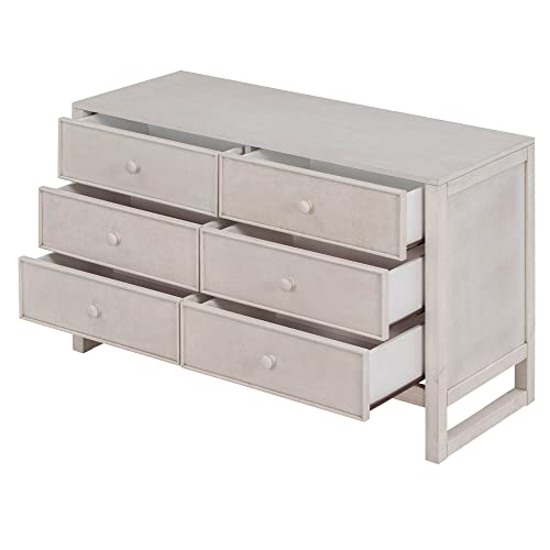 3-Piece Antique White Bedroom Set with Full Size Platform Bed, Nightstand, and Dresser TURRIDU