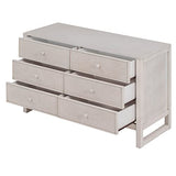 3-Piece Antique White Bedroom Set with Full Size Platform Bed, Nightstand, and Dresser TURRIDU